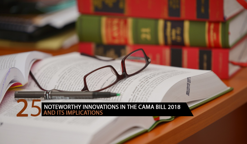 TWENTY-FIVE (25) NOTEWORTHY INNOVATIONS IN THE CAMA BILL 2018 AND ITS IMPLICATIONS